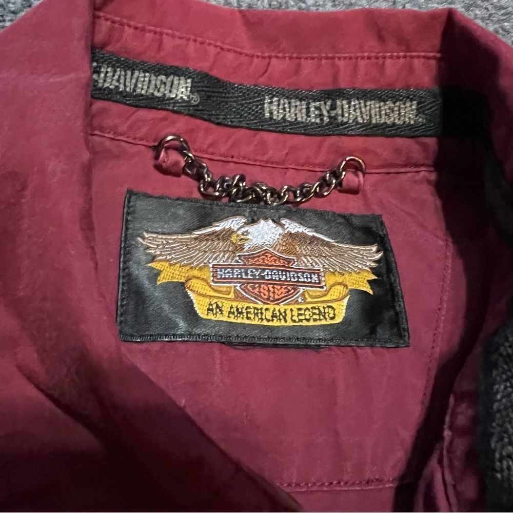 Harley Davidson Motorcycles Snap Button Shirt Bik… - image 4
